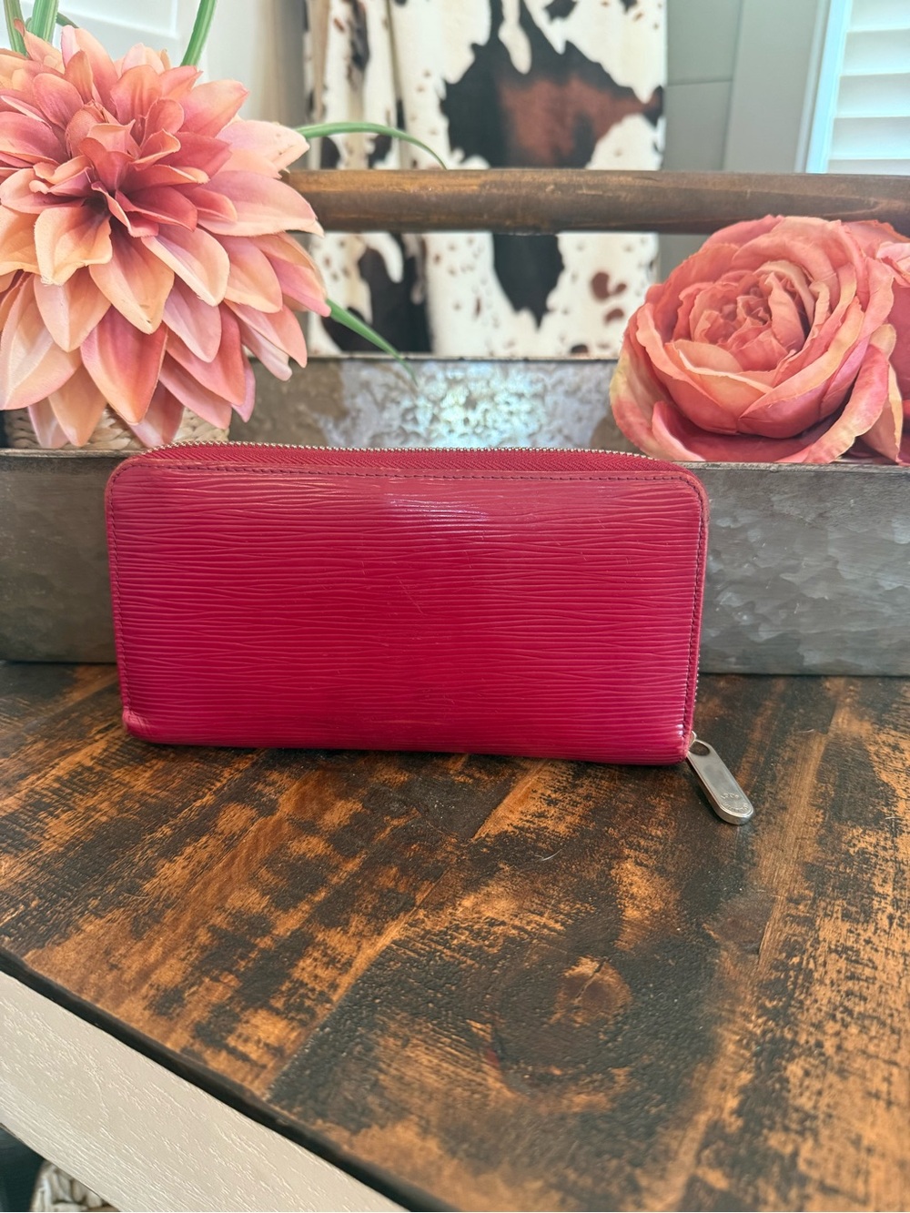 Louis Vuitton Authentic Berry Epi Zippy Wallet MI1162 - Picture 4 of 10